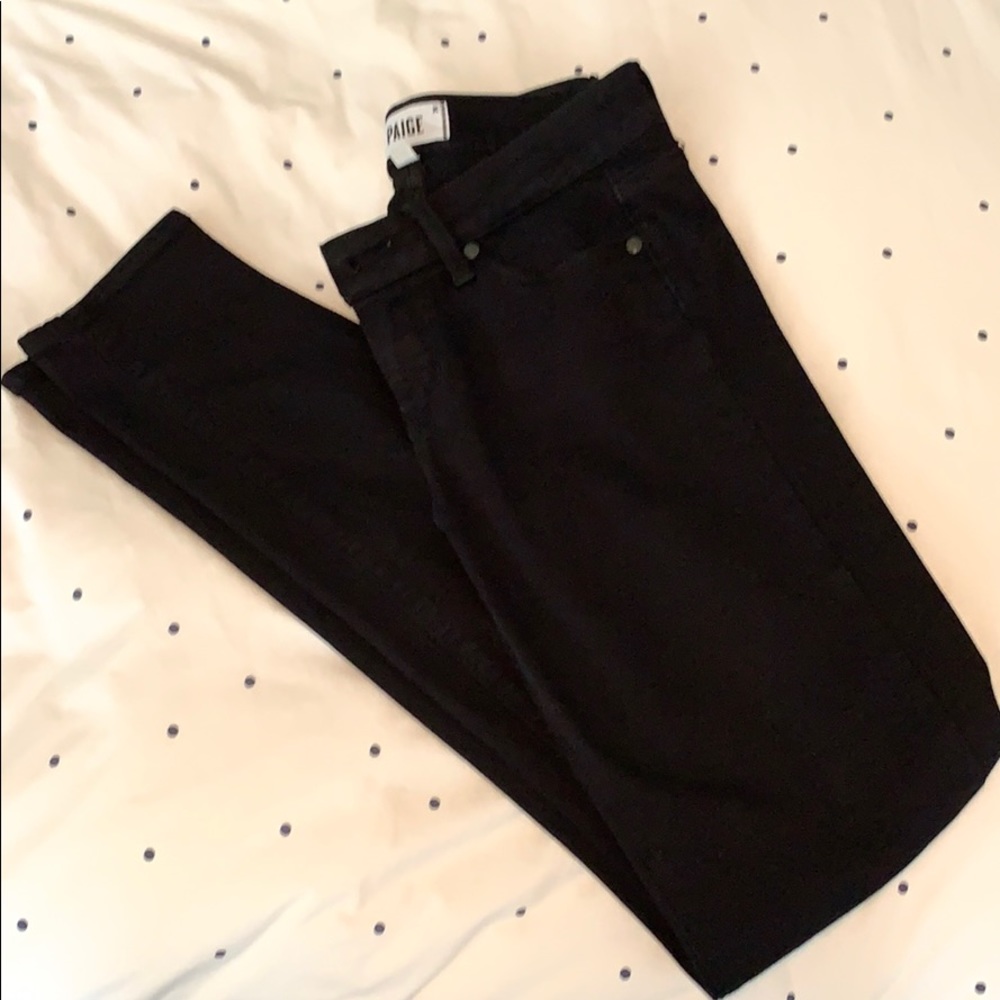 Paige Verdugo Ankle Black Ultra Skinny Jeans - Picture 6 of 8